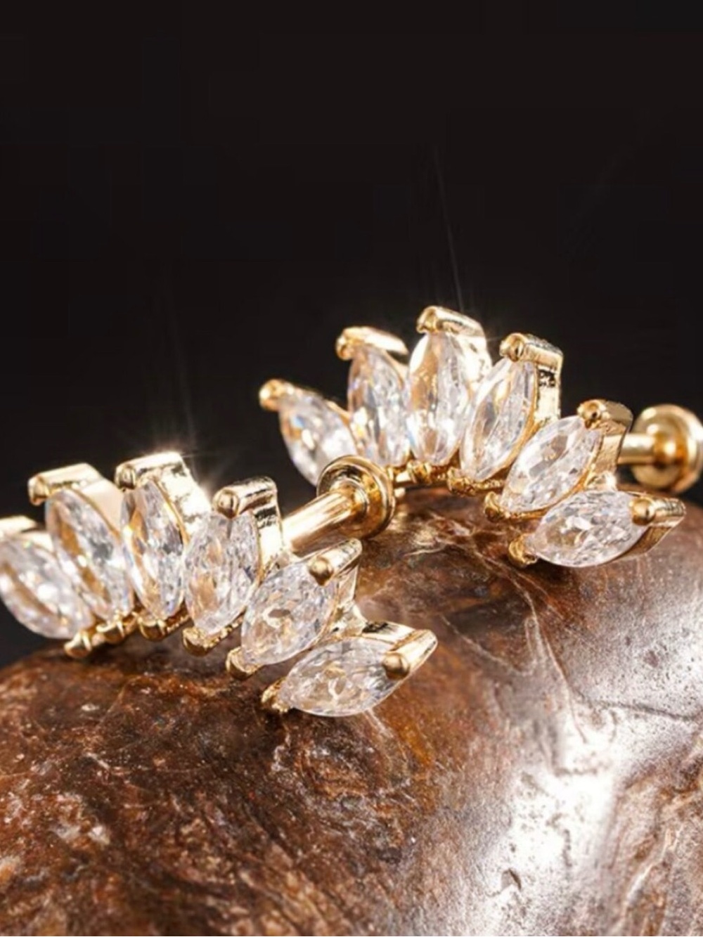 14K Gold Womens Small 2ct
Diamond Climber Earrings
Ladies 14 K Silver Jewelry